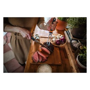 Cuchillo de Cocina Multiusos de Acero Inoxidable con Hoja de 23 cm, Diseño Funcional en Negro, Naranja y Cromo-1057539 - Product Image 2