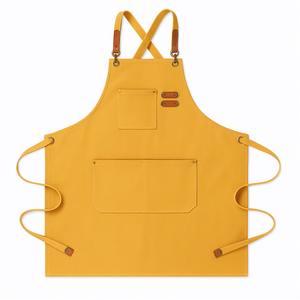 Delantal de Cocina de Lona Impermeable de Alta Calidad con Diseño Novedoso, Delantal de Barman sin Mangas a la Moda con Tirantes Cruzados de Algodón - Product Image 1