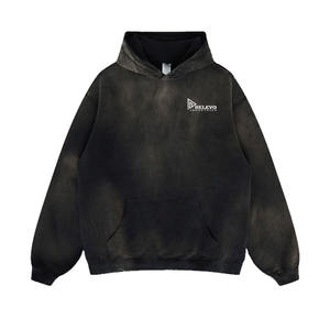 Nouveau Sweat à Capuche Homme Personnalisé Effet Délavé au Soleil, Design Printemps Uni, Vente en Gros, 430 GSM, Molleton Lourd 100% Coton - Product Image 2