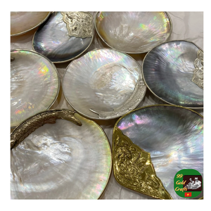 Assiette décorative en coquillage, assiette décorative en coquillage faite à la main, assiette décorative de luxe en coquillage pour l'exportation au Vietnam - Product Image 1