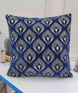 Couleur vibrante 16x16 pouces brodé soie canapé housse de coussin motif de feuille florale 3D maison/hôtel décoratif jeter oreiller - Product Image 1