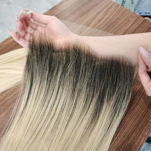 Vente en gros 100% perruque de cheveux humains bruts vietnamiens brun pour Ombre pré-plumé os droit de haute qualité transparent dentelle vendeur - Product Image 3