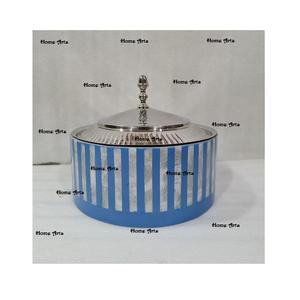 <b>Set</b> Of 2 Different Size Hot <b>Pot</b> Bone Inlay Food Casserole Dish With Designer Lid Exclusive Quality Hot <b>Pot</b> By Home Arts - Product Image 2