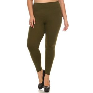 Leggings en modal de couleur unie pour femmes, legging capri de grande taille pour l'entraînement, pantalon court basique amincissant décontracté et extensible - Product Image 5