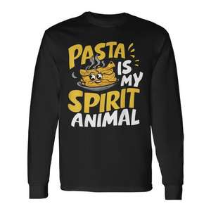 Camiseta de manga larga con diseño de Pasta Is My Spirit Animal, diseño Pasta Party - Product Image 1