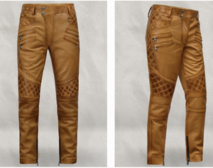 Unisex <b>Men's</b> Women's Slim Fit <b>Leather</b> Pants Casual Style Winter Jeans <b>Trousers</b> Plus Size Custom Printed Straight Pattern Bikers - Product Image 6