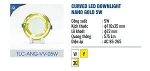 Ready to Ship Modern Minimalist Curved LED <b>Downlight</b> in Nano Gold 6500K Color Temperature IP20 Aluminum-Good Price from Vietnam - Product Image 5