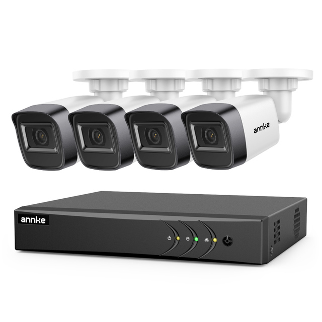 ANNKE HD TVI Analog 2MP 1080P Surveillance CCTV Security System Smart Detection 8 Channel DVR 4pcs Bullet Camera 20m IR IP66