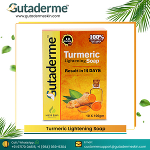 Private Label Herbal <b>Whitening</b> Face Care <b>Soap</b> Natural and Organic Anti-Acne and Anti-Aging Gutaderme Turmeric Skin Care - Product Image 2