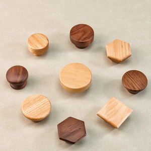 Perillas de madera natural 100%, manijas de gabinete de muebles de madera de diseño moderno, venta personalizada - Product Image 3