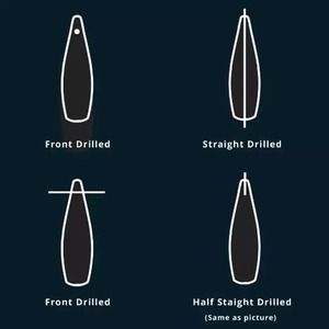 Piedra Preciosa Suelta de Coral Rojo Sintético de Laboratorio, Forma de Gota Larga y Lisa, Pulida, de 9x30 mm, de Alta Calidad, Certificada por Terceros - Product Image 5