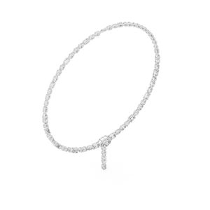 Collier de fête en or blanc 14 carats avec émeraude marquise, poire, ovale, diamant de laboratoire, certifié de luxe, élégant, bijoux fins pour mariée - Product Image 2
