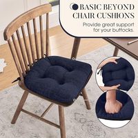 Vente chaude épais tissé coton tissu carré coussins de chaise coussin de siège réutilisable avec des liens durables maison salle à manger cuisine bureau utilisation