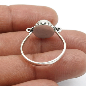 Nueva llegada, venta al por mayor, joyería personalizada, Plata de Ley 925, turquesa Natural piedra preciosa, anillo de forma redonda, precio directo de fábrica - Product Image 5