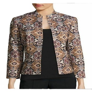 Plus Size Women's Kaftan <b>Jacket</b>-kanya Libas Brand Indian/Pakistani Style Cotton/Linen Blend Heavy Work Design Multiple Colors - Product Image 1