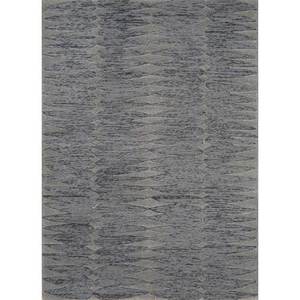 Tapis en laine géométrique gris et noir, tufté à la main, rectangulaire, pour salon ou couloir d'adolescents - Tra-14592 - Product Image 1