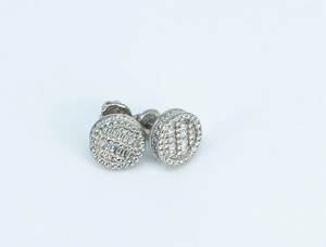 Vente en gros de boucles d'oreilles rondes en acier inoxydable serties de diamants, de haute qualité, nouvelle mode, hip-hop, pour les fêtes - Product Image 3