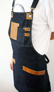 Tablier à bavette en cuir avec logo personnalisé en gros pour barmans Baristas Accessoires de cuisine fantaisie faits à la main Décor de café vintage - Product Image 2