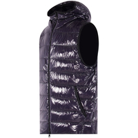 Gilet matelassé pour homme grande taille, respirant, avec logo personnalisé OEM, multi-poches, fermeture éclair, imperméable, en toile tricotée Fox Stand, idéal pour l'hiver