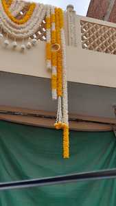 Puerta de jazmín ecológica hecha a mano Toran tubo de loto blanco Rosa Tessals Mangalasnanam Langavoni Festival Ganpati Poojan entrada - Product Image 3