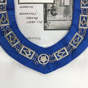 Ensemble de regalia maçonniques fabriqué sur mesure, tablier et collier brodés à la main, qualité supérieure du Pakistan, personnalisable - Product Image 5