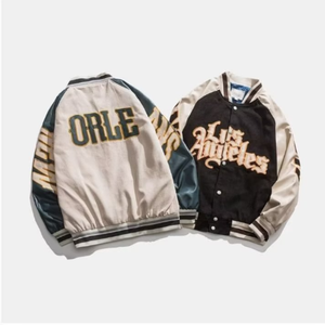 Nouvelle mode de veste universitaire de baseball en molleton de coton personnalisé pour hommes avec tarifs de gros - Product Image 2