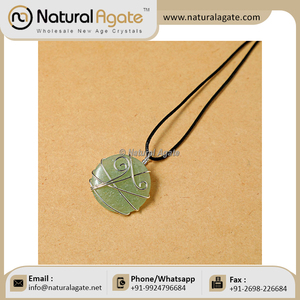 Fila de cristal de cuarzo, colgante de alambre de envoltura de piedra - Product Image 5