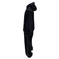 Ensemble de survêtement respirant en molleton technique pour homme, coupe classique, 100 % coton, pantalon empilé et sweat à capuche, écologique et à séchage rapide