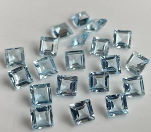 Natural <b>Sky</b> <b>Blue</b> Topaz Square 7mm Cut Faceted - Loose <b>Sky</b> <b>Blue</b> Topaz Square Cut - Product Image 3