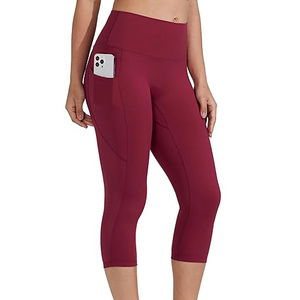 Fitness Mujer Legging corto Transpirable Nuevo estilo Color sólido Fitness Fibra de bambú Tallas grandes Leggings de mujer de Pakistán - Product Image 1