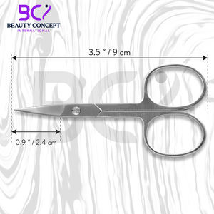 Lames incurvées antidérapantes faites à la main Ciseaux de 3.5 pouces pour couper les ongles Logo personnalisé en acier inoxydable argenté avec pointe de lame tranchante - Product Image 5