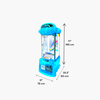 Machine à grue à monnayeur Magic Bus, accepteur de pièces et billets, garantie 1 an, en alliage d'aluminium, verre trempé, bois ignifuge, plastique clignotant