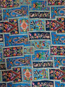 Top Rated Pure Crepe Flower Embroidered Breathable Eco-Friendly Fabric Position Print Natural Textile Home Textile Designer - Product Image 4