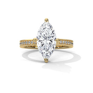 1 CT Marquise Cut Diamond Engagement <b>Ring</b> in 14k/18k <b>Gold</b> <b>Dainty</b> 4 Prong Solitaire Design - Product Image 1