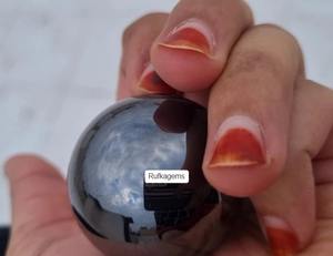 ลูกบอลเพชรมออิสซาไนต์ทรงกลมขนาด38มม. 447.91 CT เม็ดเพชรสีดำ - Product Image 2