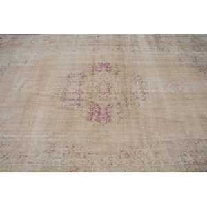 Tapis turc surdimensionné 7,4x10,9 pi (226x332 cm), tapis vintage blanc à motifs de plantes et d'arbres - Product Image 4