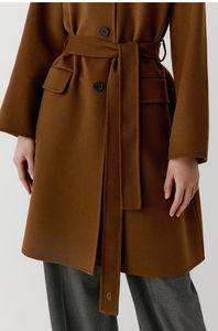 Nouveau manteau long matelassé décontracté de luxe pour femmes, couleur personnalisée tendance, écologique, col montant respirant, capuche amovible, 100% - Product Image 5