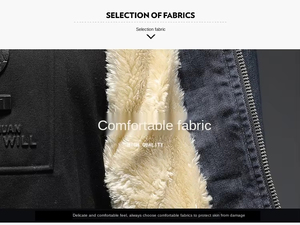 Veste denim ample rétro pour hommes Parka d'hiver décontracté Vêtements de sortie moto tendance - Product Image 4