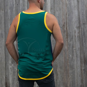 YRoma International Custom Logo <b>Sheep</b> <b>Shearing</b> Breathable Quick Dry Eco-Friendly Men's 100% Cotton O-Neck Sleeveless Tank Top - Product Image 2