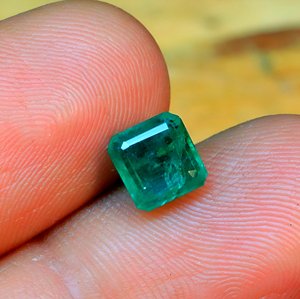 Piedra de corte de Esmeralda natural, gemas de corte facetadas bien pulidas, Forma cuadrada, piedra de Esmeralda natural de Zambia, lo mejor para joyería - Product Image 2