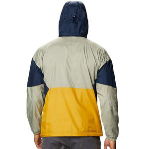 Veste coupe-vent à capuche en toile pour hommes Design unique pour l'hiver Streetwear Veste coupe-vent de couleur unie - Product Image 2