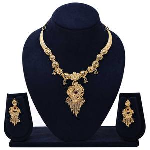 Venta al por mayor 14K 18K 24K Gold Filled Forming Conjunto de collares cortos, Conjunto de joyería tradicional, Conjunto de collares de moda chapados en oro de latón. - Product Image 1