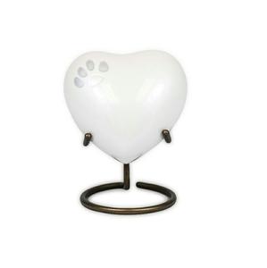Luxury Handmade Brass Cremation Urn <b>Heart</b>-Shape Memorial Keepsake Display Stand Oval Engraved Design for <b>Decorative</b> Ashes. - Product Image 4