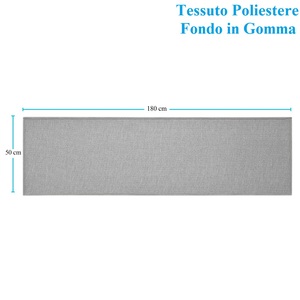 Tappeto da cucina antiscivolo grigio chiaro/marrone 180x50 cm lavabile in poliestere/gomma Runner da cucina perfetto per la casa stuoie da cucina - Product Image 2