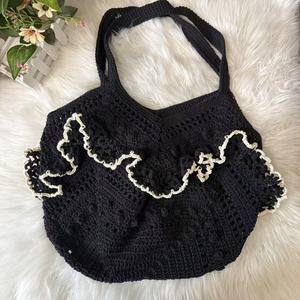 Bolso de Hombro Tejido Novedad 2026, Bolso Tote Calado Hecho a Mano, Bolso de Hombro para Mujer para Vacaciones en la Playa - Product Image 5