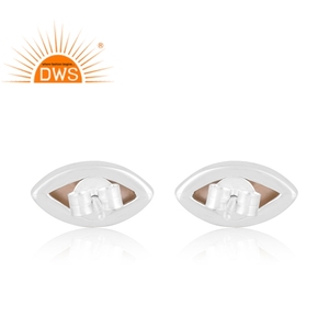 Best Quality <b>Fine</b> Sterling Silver Natural Mother of Pearl Eye Design <b>Stud</b> <b>Earring</b> Custom Jewelry for Women Gift for Her - Product Image 4