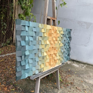 Handmade Hiện Đại Sang Trọng 3D Gỗ Tường Trang Trí Bảng Điều Chỉnh Tùy Chỉnh Màu Xanh Lá Cây Trừu Tượng Gỗ Bảng Điều Chỉnh Cho Đám Cưới Nhà Âm Thanh Khuếch Tán Nghệ Thuật - Product Image 3