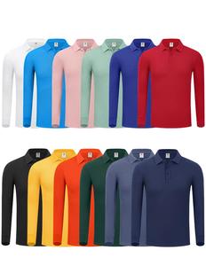 Polo de manga larga para hombre al por mayor, ropa de trabajo con solapa para empresa, cultura, grupo publicitario, impresión de camisetas - Product Image 3