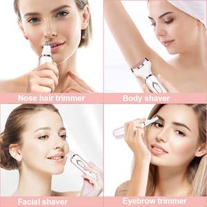 Afeitadora Eléctrica 4 en 1 para Mujer, Afeitadora Íntima Indolora con Doble Cuchilla, Recortadora Rotatoria Impermeable IPX7 con Carga USB - Product Image 4