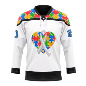 Nuevo Jersey de Hockey sobre Hielo Personalizado con Logotipo Sublimado, Ecológico, Transpirable y de Secado Rápido - Product Image 6